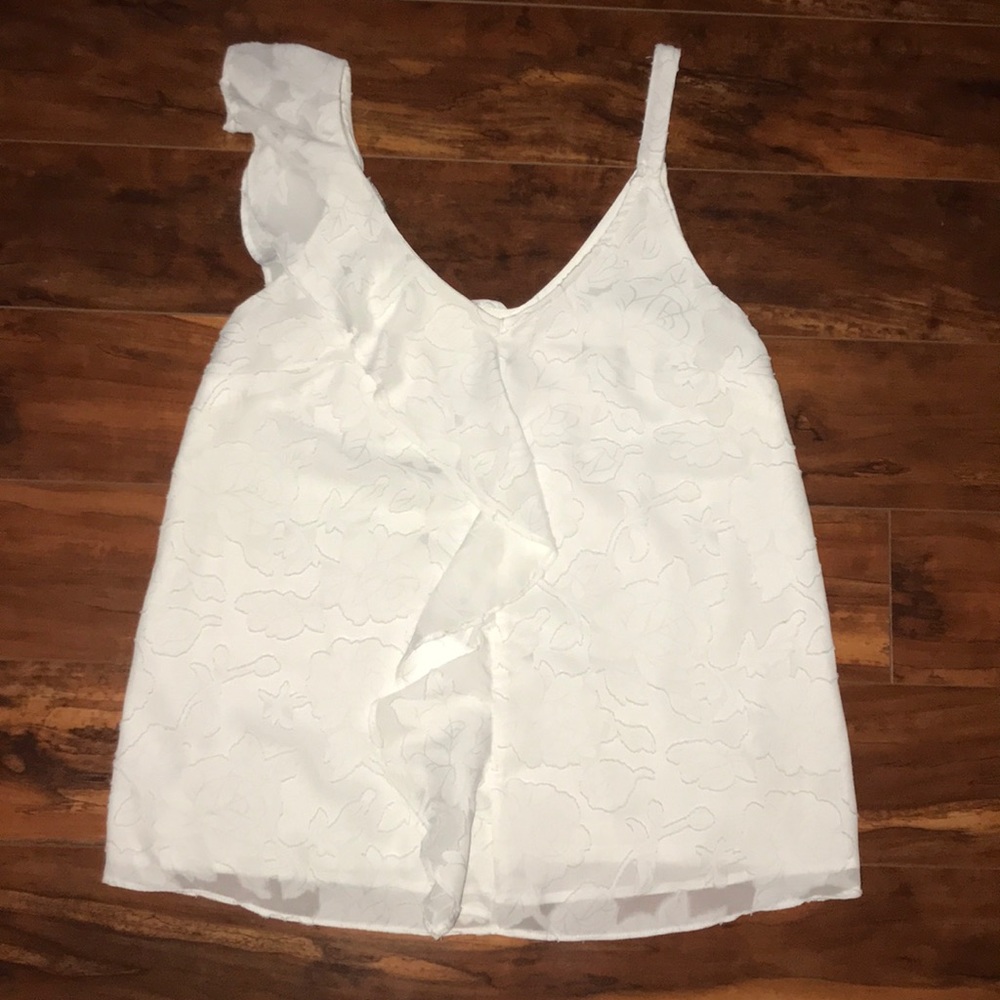 A New Day asymmetrical ruffled tank